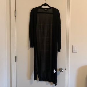 Long, sheer black duster. Worn once! Size medium.